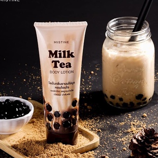 โลชั่นชานมไข่มุก Mistine milk tea body lotion 200 ml.โลชั่นบำรุงผิว กลิ่นชานมไข่มุก หอมโดนใจ เผยผิวใหม่แลดูกระจ่างใส🏝🏝🏝🏝