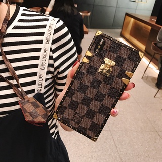 Samsung Galaxy S22 S21 S20 S20 Ultra S20 S21 S22 plus S8 S9 S10 plus Luxury square checkered lambskin phone case