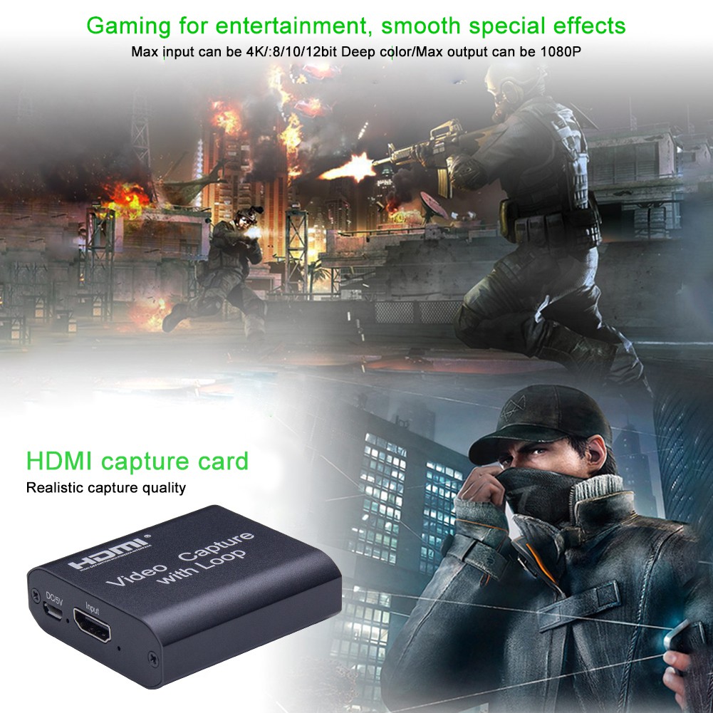 Rondaful Capture Card HDMI to USB 3.0 Capture Card Recorder Box Device ...