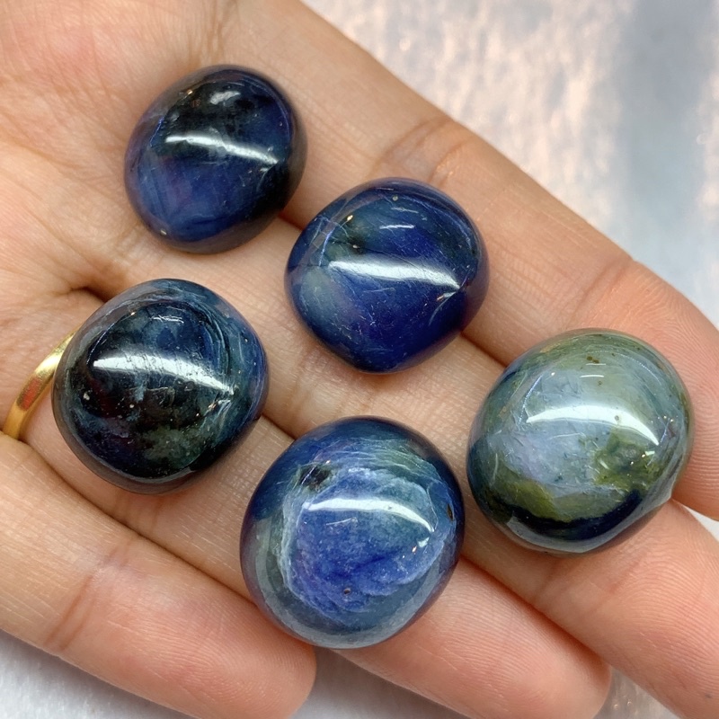 ธนาภรณ์✨GSH00413 🌏พลอยไพลินลายลูกโลก ลายสวยแปลก แต่ละเม็ดมีเอกลักษณ์เฉพาะตัวค่ะ - รูปที่ 2