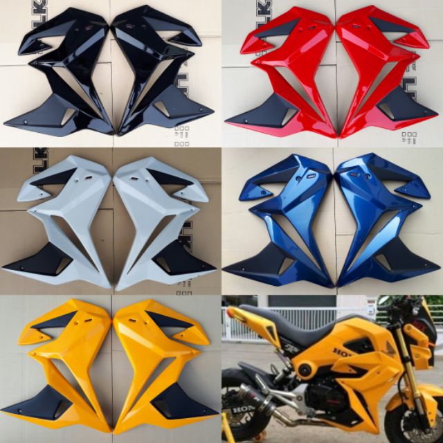 ‼️ยอดฮิต‼️ชุดกาบข้างทรงV.1 MSX-125(ตัวเก่าไฟตากลม) อกกลาง+พร้อมอุปกรณ์ติดตั้ง