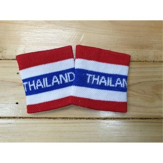 สายรัดข้อมือกันเหงื่อลายธงชาติ งานไทย (ราคาต่อชิ้น)