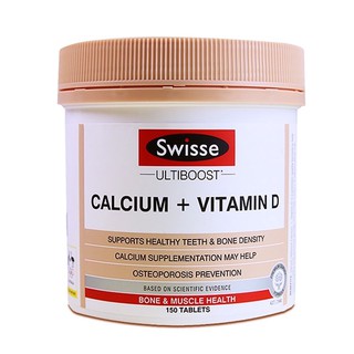 Swisse Calclum+Vitamin D 150 แคปซูล แคลเซียมซิเตรต 150 แคปซูล