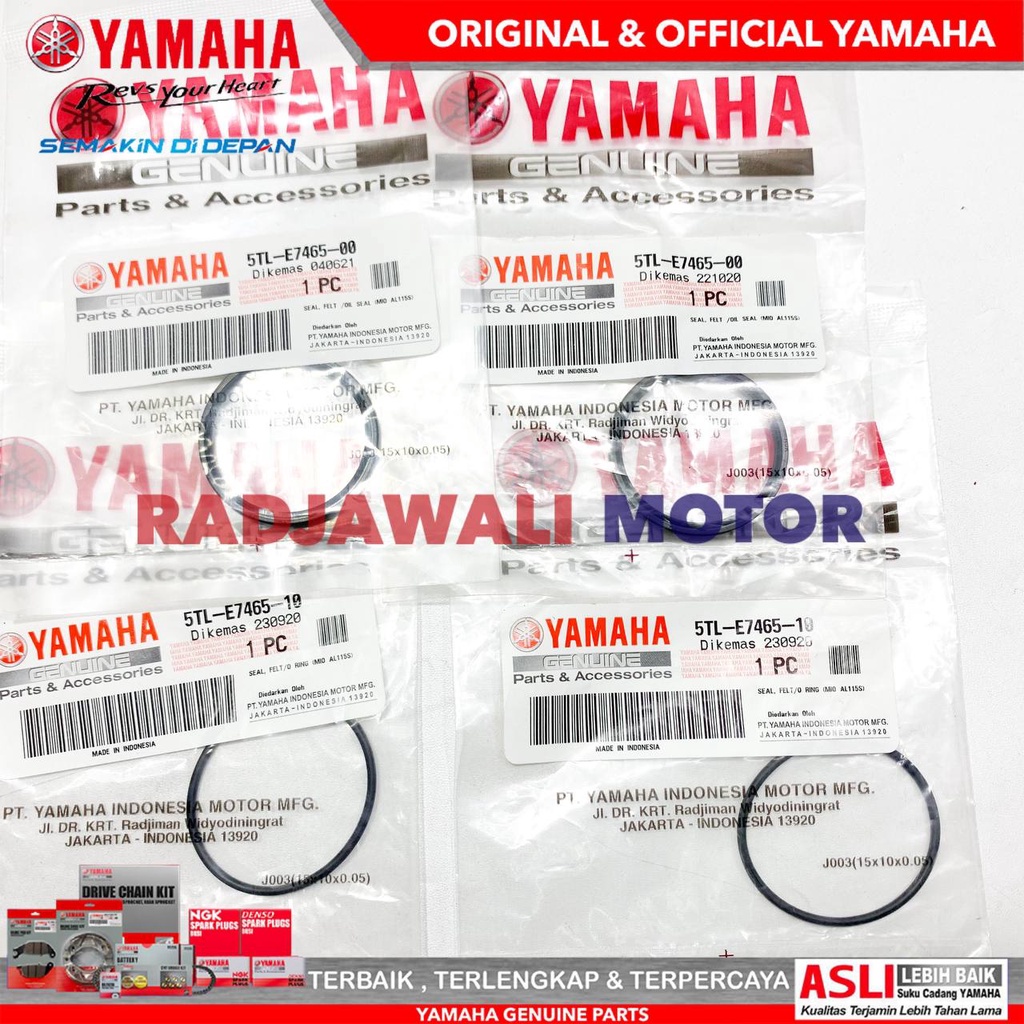 ต้นฉบับ YAMAHA MIO CARBON CVT PULLY ORD SEAL 5T-E7455-00 หรือ 5TL-E7465-10