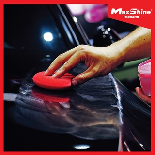 ฟองน้ำลงแว็กซ์ ฟองน้ำUFO wax applicator Maxshine Soft Foam UFO Waxing/Sealant Applicator Red (แพค 1 ชิ้น)