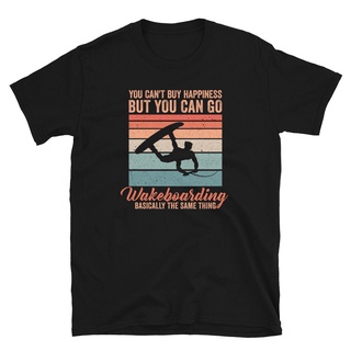 [COD]เสื้อยืด พิมพ์ลาย Cant Buy Happiness but you can go Wakeboarding สําหรับผู้ชาย และผู้หญิงS-5XL