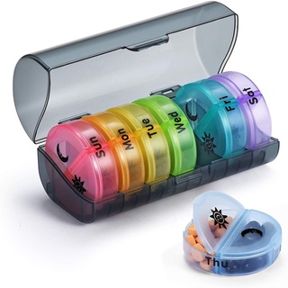 ตลับยา 10 กริด ภาชนะใส่ยา pill organizer ตลับยาพกพา7วัน กระเป๋าเก็บยาTravel Pill Case