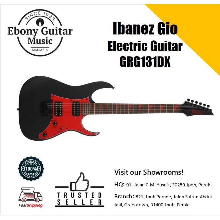 Ibanez Gio กีตาร์ไฟฟ้า GRG131DX - สีดําแบน