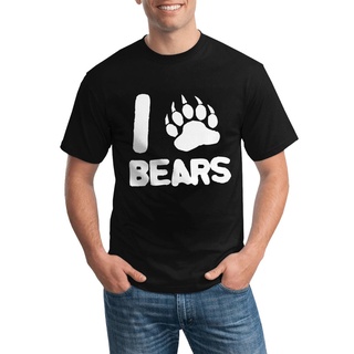 เสื้อยืด พิมพ์ลาย I Love Bears ยอดนิยม มีหลายสี สําหรับผู้ชาย