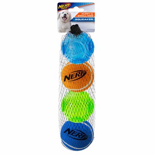 Nerf Dog Squeak Tennis Balls ลูกเทนนิส กัดมีเสียง 2 นิ้ว 4ลูก ขนาดเล็ก-กลาง