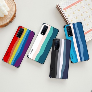 เคสโทรศัพท์มือถือ ซิลิโคน ไล่โทนสีรุ้ง สําหรับ VIVO Y20 Y20i Y20S Y20A Y20G Y20S G Y20T Y12S Y12A 2021 Y17 Y15 Y12 Y12i Y11 2019 Y50 Y30 Y30i