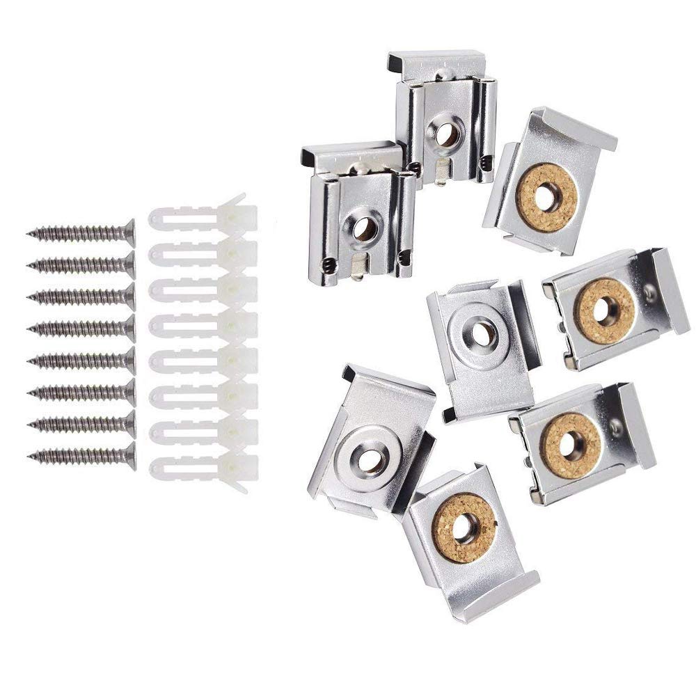 Bathroom & Bedroom Mirror Mount Clips Spring Loaded Mirror Hanger Clips Pictures Plaques Hanger