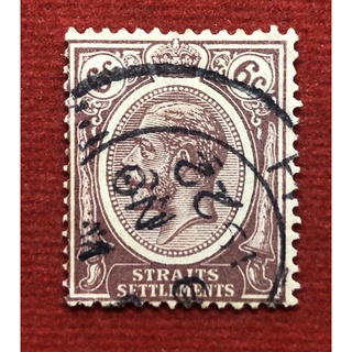 แสตมป์เก่า STRAITS SETTLEMENTS ประทับตรา ปีลึก มี 3 ดวง