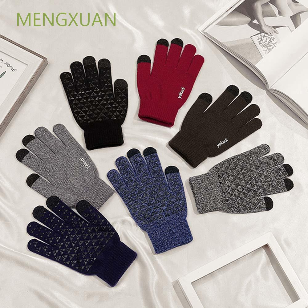 MENGXUAN Nonslip Touch Screen Gloves Men Warm Mittens Men's Gloves