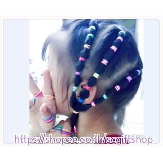 ยางรัดผม (ไม่ใช่เส้นจิ๋ว) ยางมัดผมญี่ปุ่น เส้นมน รอบวง2ซม. สำหรับเด็กเล็ก ผมจิ๋ว และสัตว์เลี้ยงเท่านั้น ความเหนียวทน60%