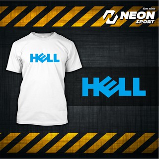 คอลูกเรือเสื้อยืดสกรีนลาย 🔥🔥 Dell - Hell 🔥🔥S-5XL