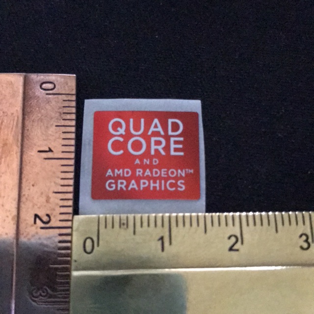 สติ๊กเกอร์ AMD Quard Core ดั้งเดิม Type B
