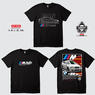 ROUND คอลูกเรือเสื้อยืด ลาย Karimake สําหรับ BMW E46 M3 M POWER-4XL