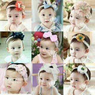 ที่คาดผมยางยืดสำหรับเด็กเล็ก สวย หวาน น่ารัก มี 20 แบบให้เลือก เซ็ต2