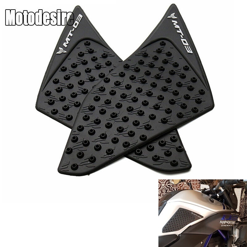 อุปกรณ์เสริมรถจักรยานยนต์ Tank Pad สติกเกอร์สําหรับ Yamaha MT-03 MT03 MT 03 2015 2016 Anti Slip Protector