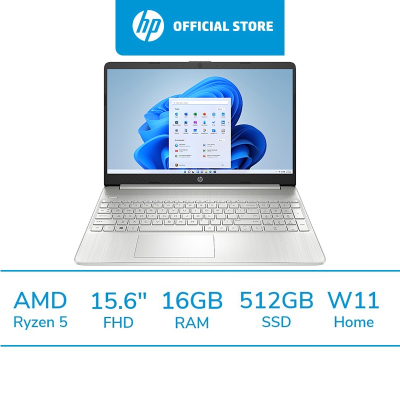 【จัดส่งที่รวดเร็ว】 โน๊ตบุ๊ค HP Laptop 15s-eq2166AU Ryzen 5 5500U / 15s-eq2067AU Ryzen 7-5700U / Ram 16GB /SSD 512GB / Wi