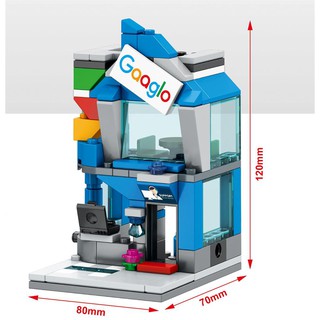 ตัวต่อ เลโก้ ชุด Mini Street ร้านคอมพิวเตอร์กูเกิ้ล  จำนวนตัวต่อ 106 ชิ้น  สามารถนำร้านค้ามาต่อเป็นเมืองได้