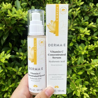 เดอร์มาอี เซรั่ม วิตามินซี เข้มข้น บำรุงผิวหน้า Vitamin C Concentrated Serum Hyaluronic Acid 60 mL (Derma E®)