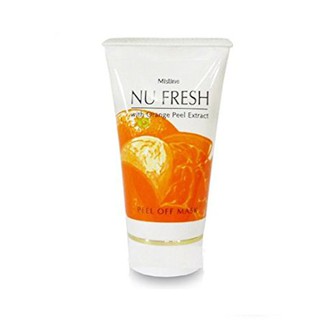 มิสทีน มาร์คลอกสิวเสี้ยน Mistine Nu Fresh With Orange Peel Off Mask 50g. ลอกสิวเสี้ยน ลอกสิว สูตรเปลือกส้ม ขัดสิวเสี้ยน