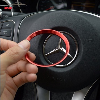 สติกเกอร์โลหะ รูปโลโก้ C-Class V-Class GLC C180 200 260 300 สีแดง สําหรับติดตกแต่งภายในรถยนต์