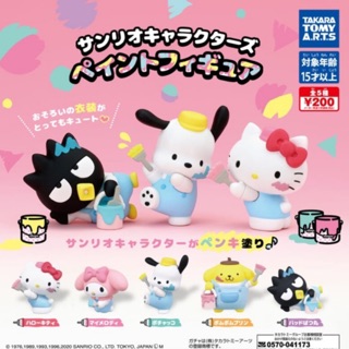 🅟🅕 กาชาปองซานริโอ้คาแรคเตอร์เป็นจิตรกรมาระบายสี 🎨🎨🎨 Sanrio Characters Paint Figure gashapon