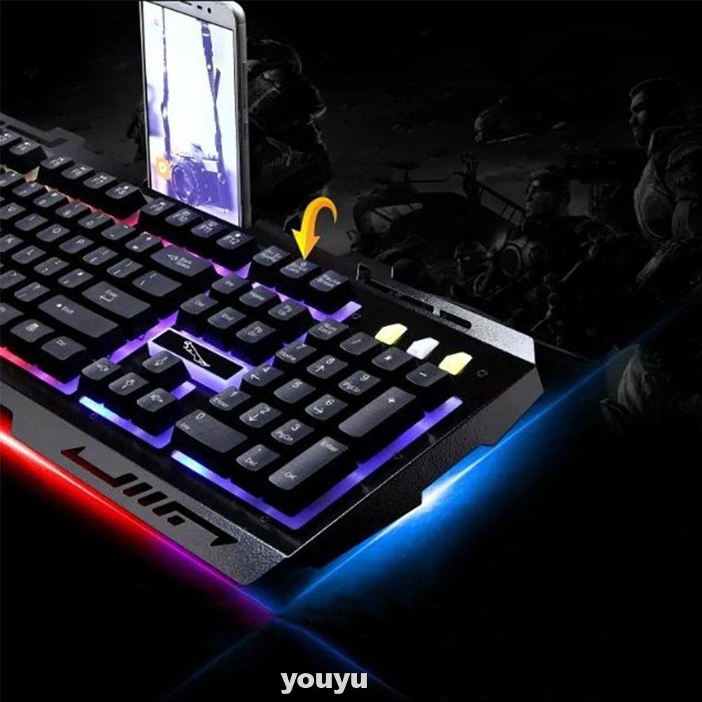 Mouse Set Wired Backlight Keyboard PC Laptop RGB Luminous Ergonomic ...