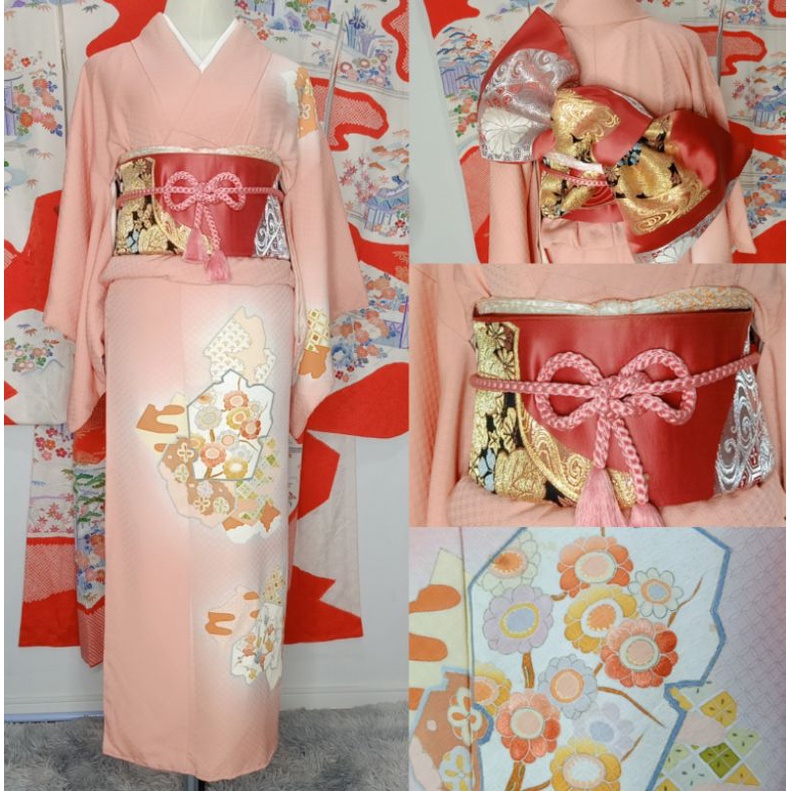 พร้อมส่ง Set Kimono ชุดกิโมโนแท้มือสองจากญี่ปุ่น