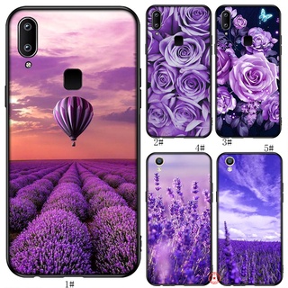 Ffi68 เคสโทรศัพท์มือถือ ลายดอกไม้สีม่วง ลาเวนเดอร์ สําหรับ VIVO Y21 Y21S Y33S Y66 Y67 Y75 Y79 Y85 Y89 V5 V5S V7 V9 V11 V15 V19 Pro Plus Lite