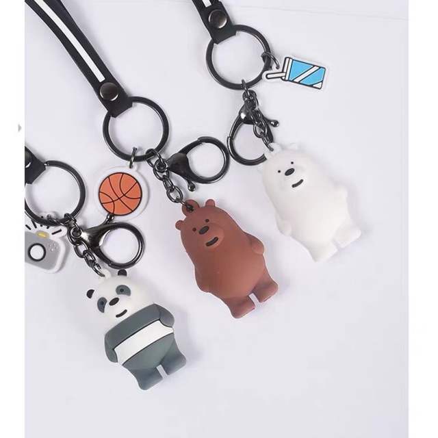 พวงกุญแจ We Bare Bear พวงกุญแจซิลิโคนอ่อนนุ่ม We Bare bears