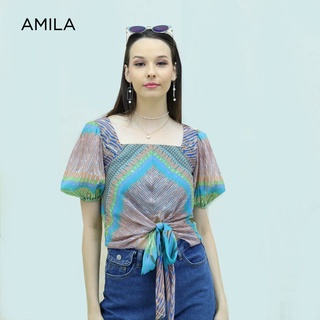 AMILA Blouse AM-B813 อังโกร่า แขนสั้น IGPU21-7