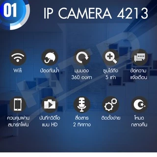 HTD กล้องวงจรปิด Outdoor รุ่น 4213 Full HD 1080P กล้องรักษาความปลอดภัย กันแดด กันน้ำ