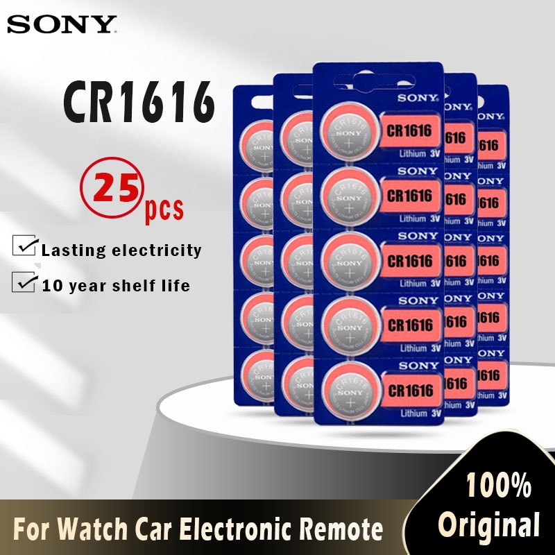 25pcs  Original Sony CR1616 3V Lithium battery Button coin cell DL1616 ECR1616 LM1616 For Watch Elec