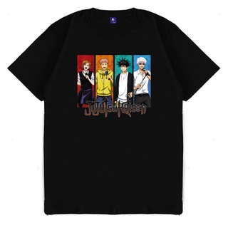 คอลูกเรือเสื้อยืดคอกลมเสื้อยืด พิมพ์ลายอนิเมะ JUJUTSU KAISEN ALL MC GOJO YUJI NOBARA MEGUMI CU V2 สไตล์ญี่ปุ่น สําหรับผู