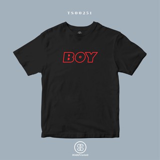 เสื้อยืด พิมพ์ลาย BOY ผ้านิ่มใส่สบาย (TS00251) #SOdAtee #SOdAPrintinG