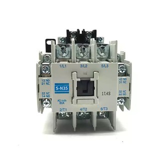 มอเตอร์AC Contactor S-N35 ขดลวดAC110V/220V/380V Auxiliary Contact