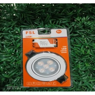 โคม LED DOWN LIGHT (ทรงเล็ก)  6W FSL-DL-6W-30 แสงสีเหลือง