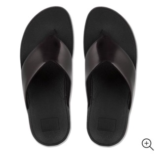 Fitflop Womens Swoop Toe Thong, สี Black Mirror