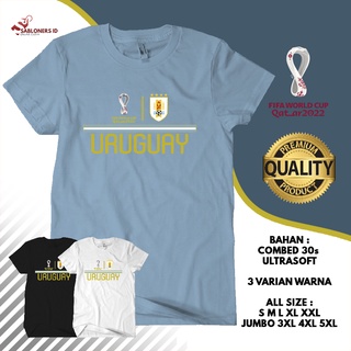 เสื้อยืดแขนสั้น พิมพ์ลาย Distro Ball World Cup World Cup Qatar Cup 2022 National Team URUGUAY แฟชั่นสําหรับผู้ชายและผู้ห