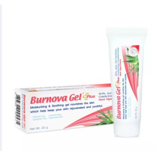 โปรลด Burnova Gel Plus สูตรใหม่ Snow Algae ฟื้นฟูผิวที่อ่อนแอ ให้แลดูอ่อนเยาว์ กล่องสีแดง ขนาด 25 กรัม