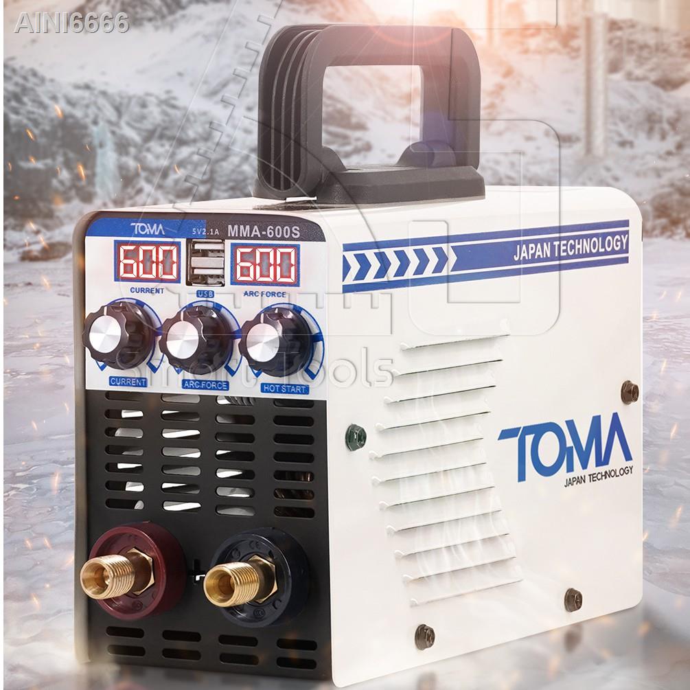 ❧✕◄TOMA JAPAN ตู้เชื่อม Mini Inverter IGBT MMA-600S 2in1 พร้อมฟังก์ชั่น Power Bank ในตัว (2USB) 2 หน้าจอ 3 ปุ่ม2021 ทันส