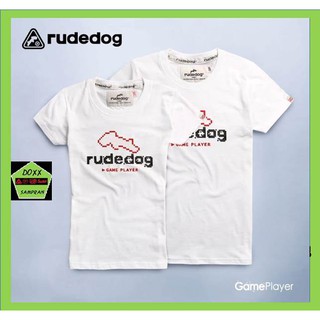 rudedog เสื้อคอกลม ชาย หญิง  รุ่น Game player สีขาว