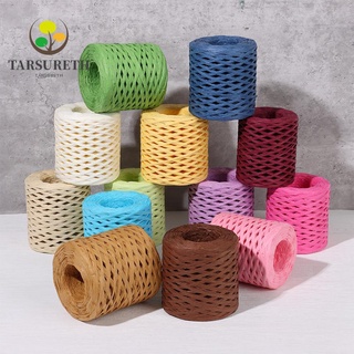 TARSURETH 200M/Roll Knitted Raffia Yarn Eco-friendly Yarn/Multicolor