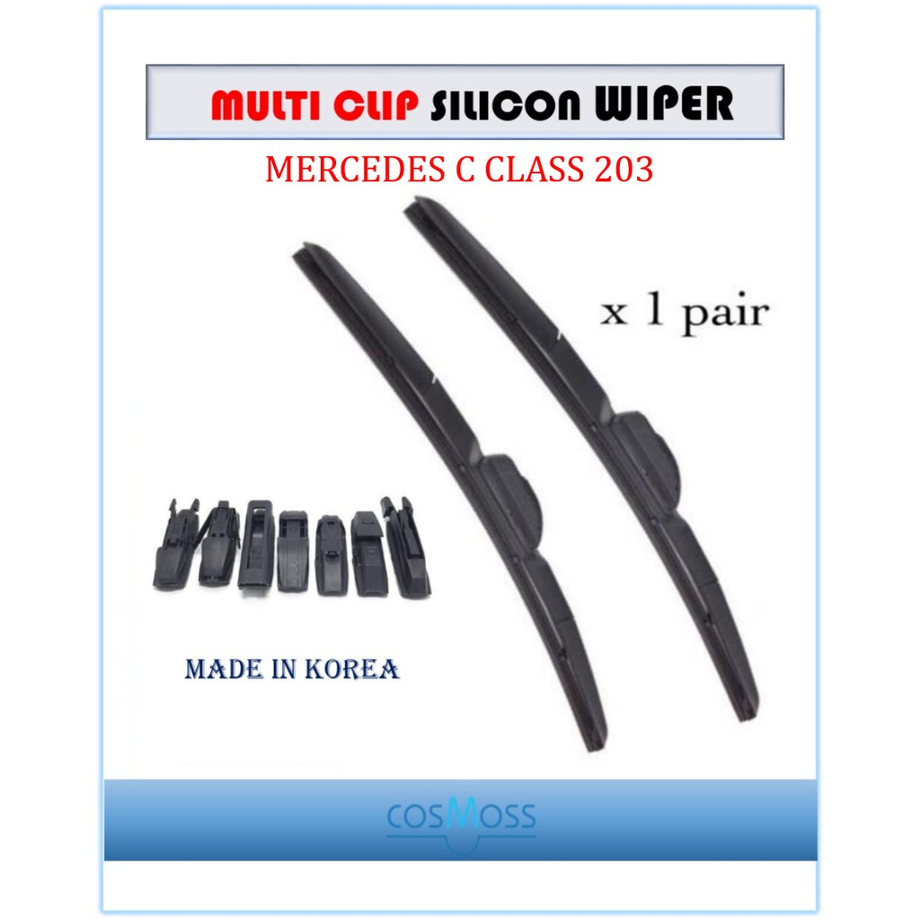 Mercedes C-Class 203 MULTICLIP SILICON WIPER-Years2000 SIZE-22+24