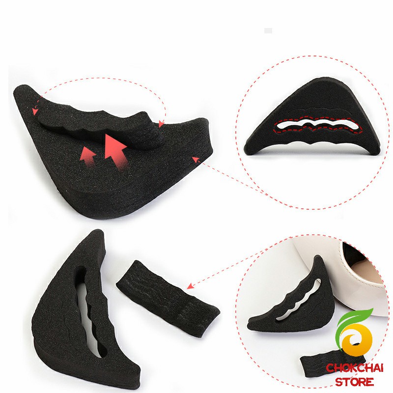 Chok ฟองน้ำกันหลวม สามารถปรับขนาดได้ เกรด A ไม่ยุบ ไม่ย้วย แพ็ค1คู่ pad for shoe size adjustmen