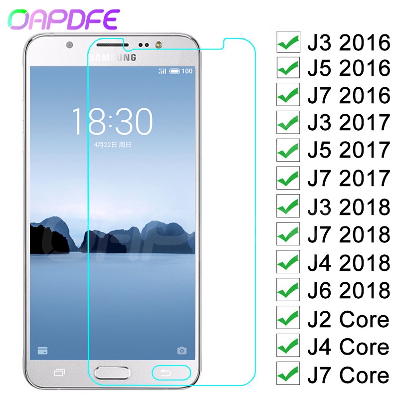ฟิล์มกระจกนิรภัยกันรอยหน้าจอ 9H กันระเบิด สําหรับ Samsung Galaxy J3 J5 J7 2016 2017 J4 J6 2018 J2 Core